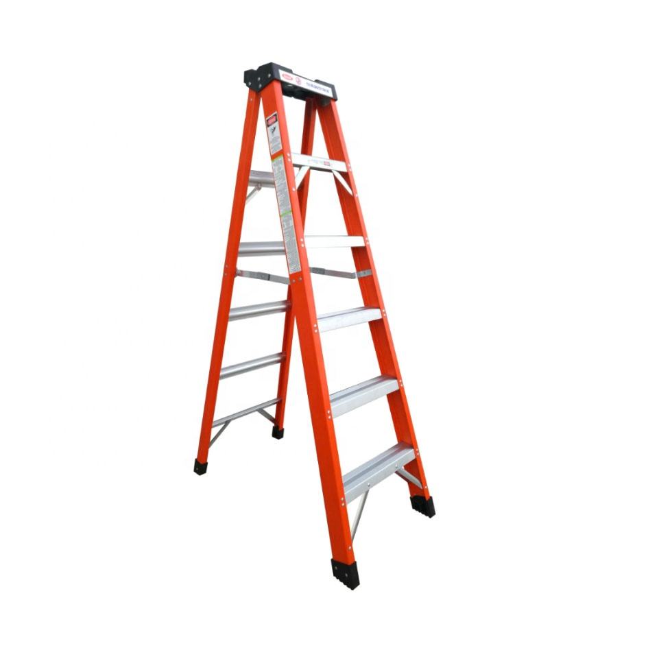 Fiberglass folding ladder